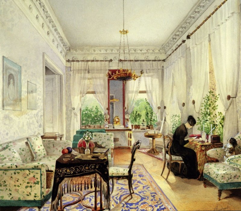 Николай тихобразов интерьер в имении лопухиных 1844