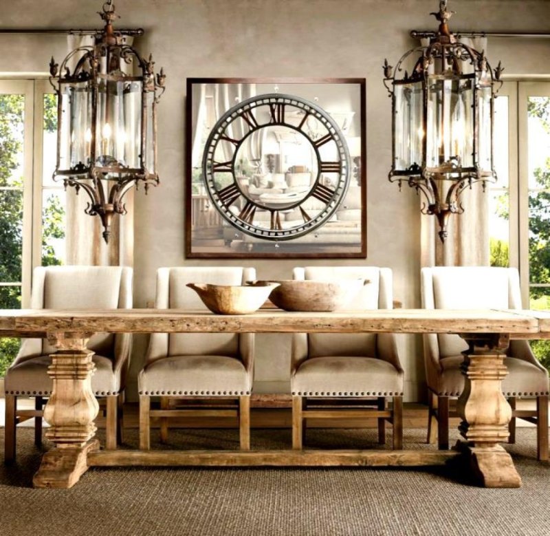 Обеденный стол restoration hardware