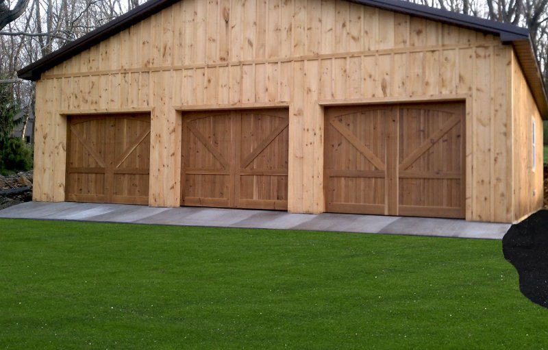 Wood garage doors