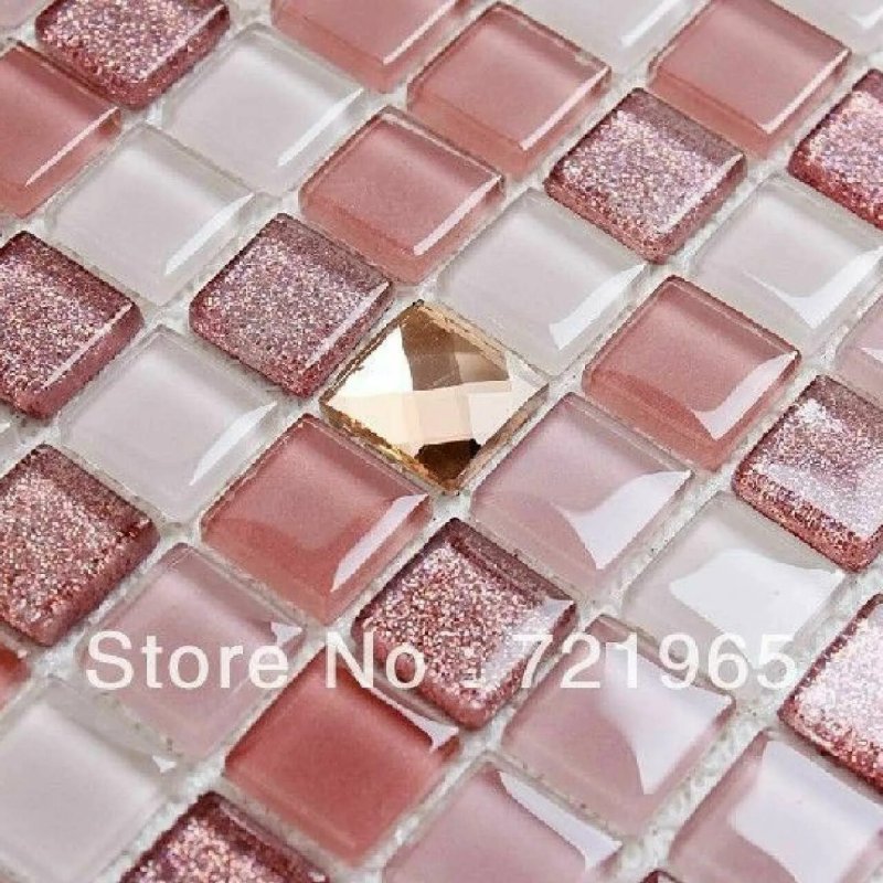 Мозаика стеклянная pink glass