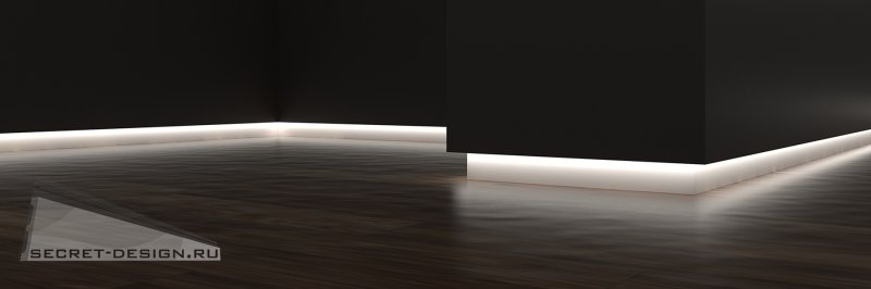 Напольный плинтус с подсветкой pn 050 led евровуд