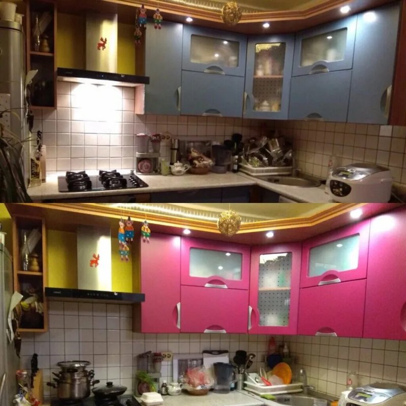 Покрасить фасады кухни