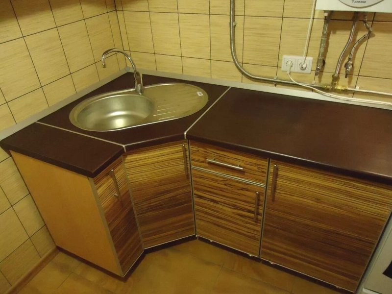 Угловая тумба под мойку для кухни