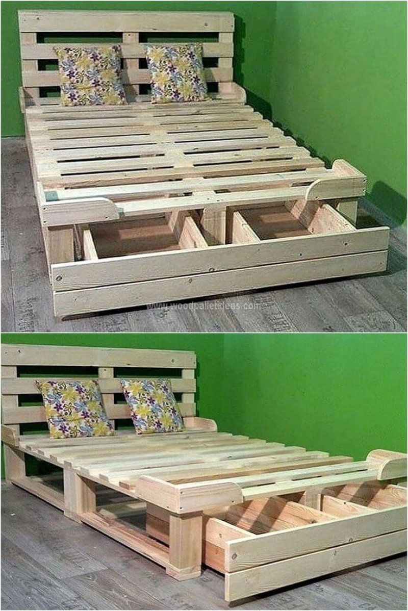 Кровати из поддонов