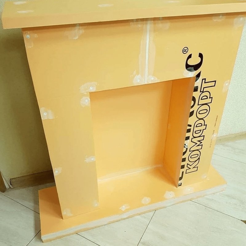 Камин из коробок своими руками на новый год