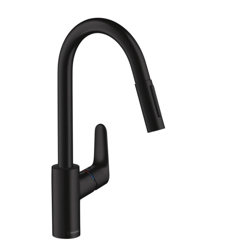 Смеситель для кухни чёрный hansgrohe focus