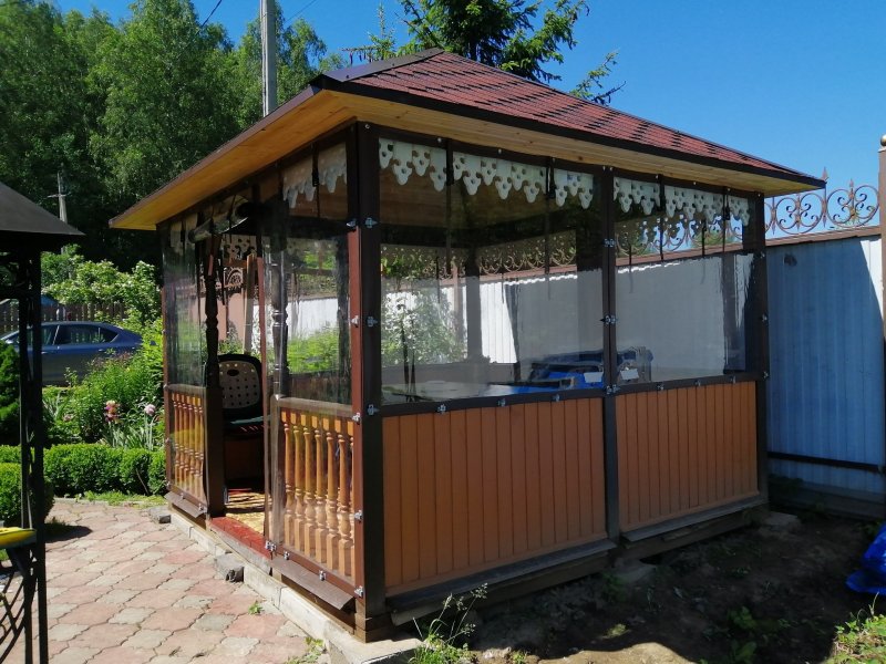 Мягкие окна для беседки