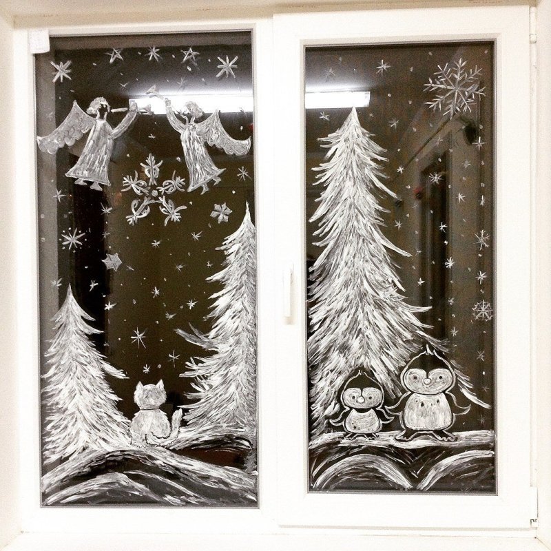 Новогодние на окна