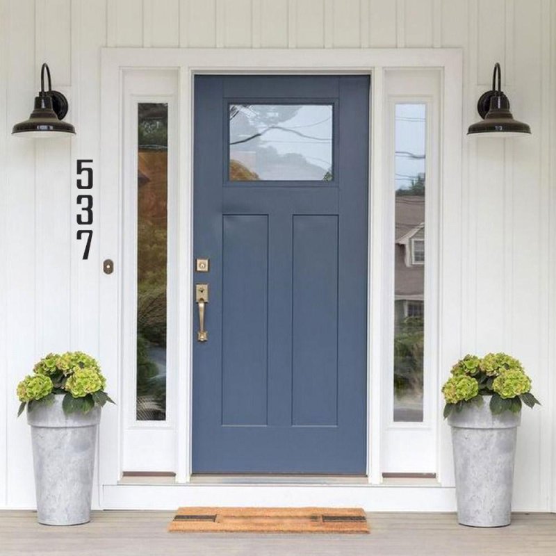 Blue front door