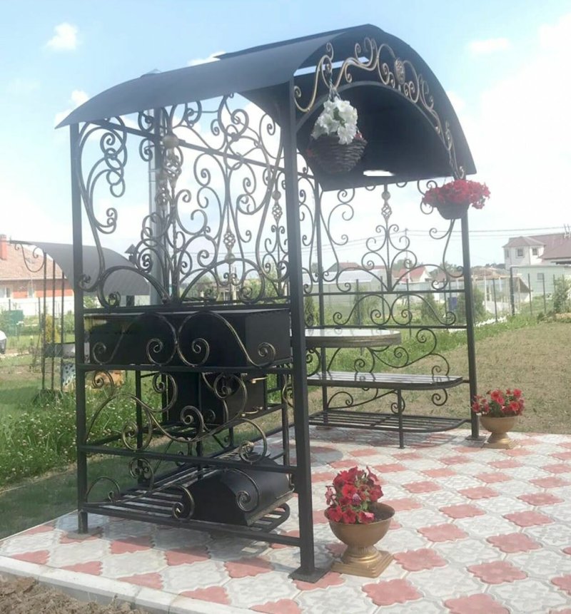 Кованые беседки с мангалом