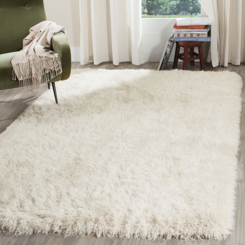 Ковер luxury shaggy white