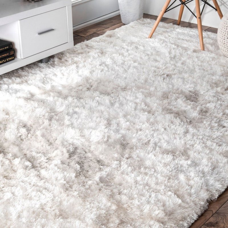 Ковёр luxury shaggy white