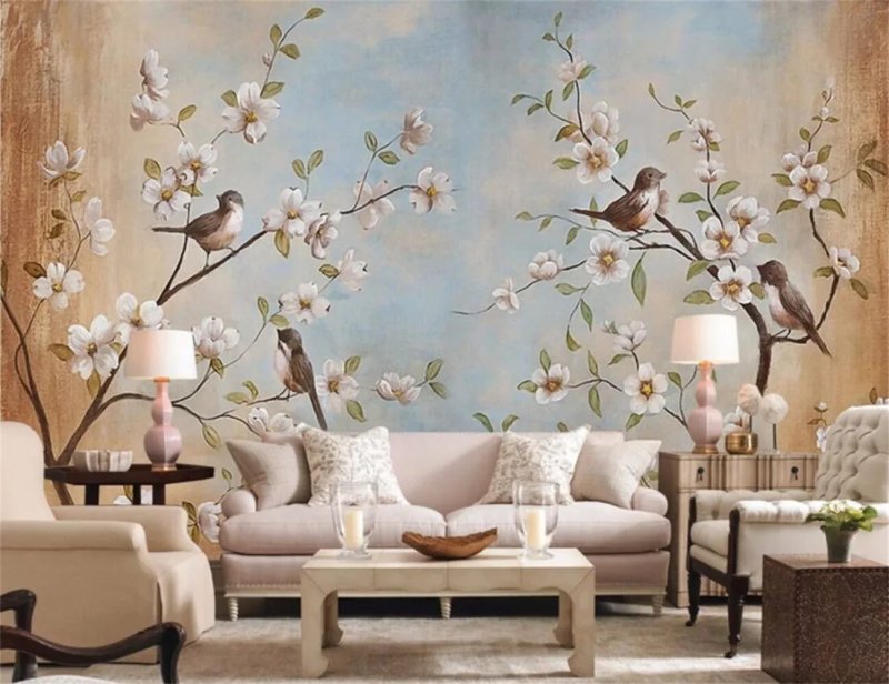 Ветка магнолия affresco