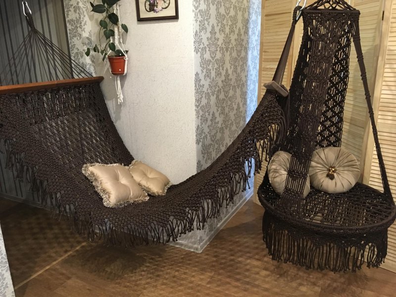 Макраме подвесное кресло