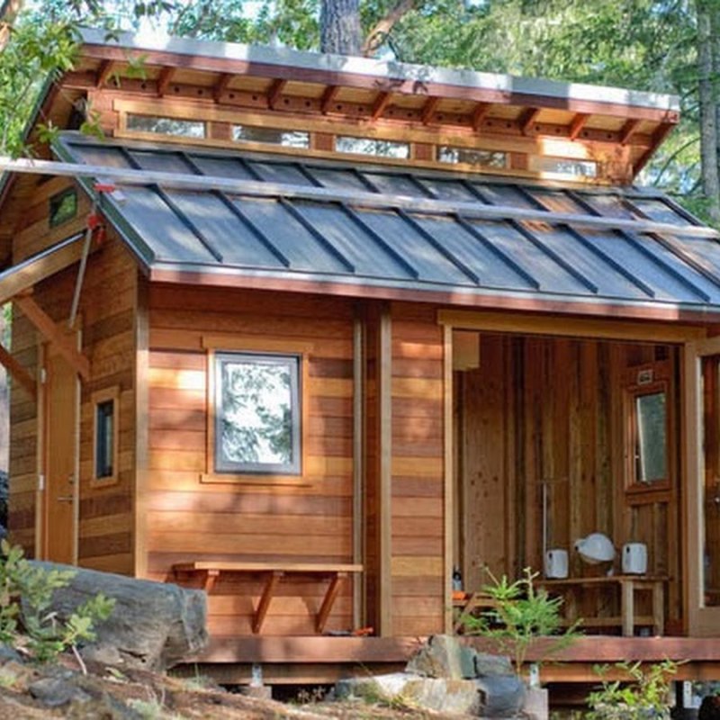 Tiny house с односкатной крышей