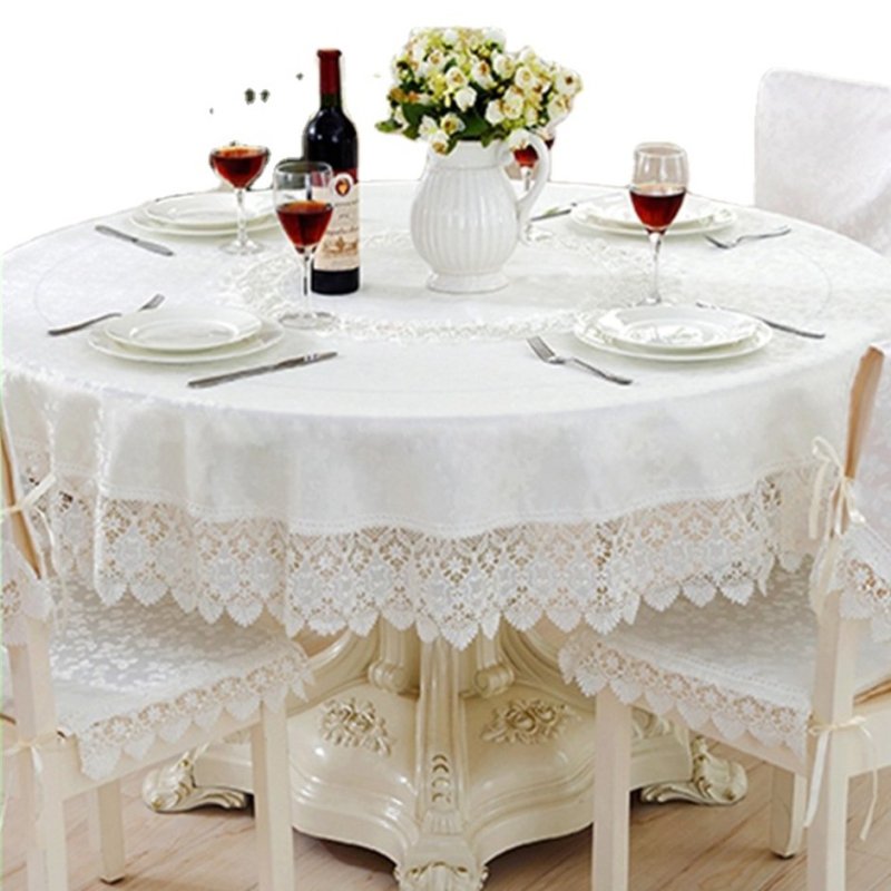 Скатерть jacquard tablecloth белая