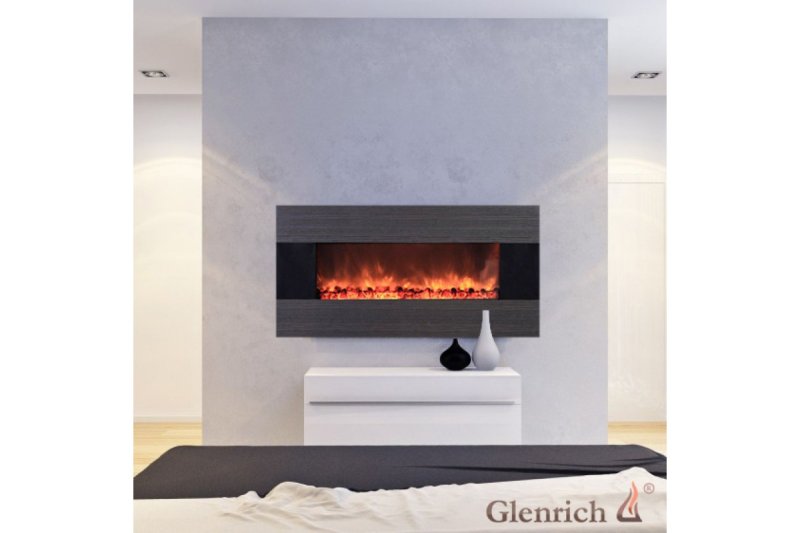 Электрический камин гленрич genius black glass