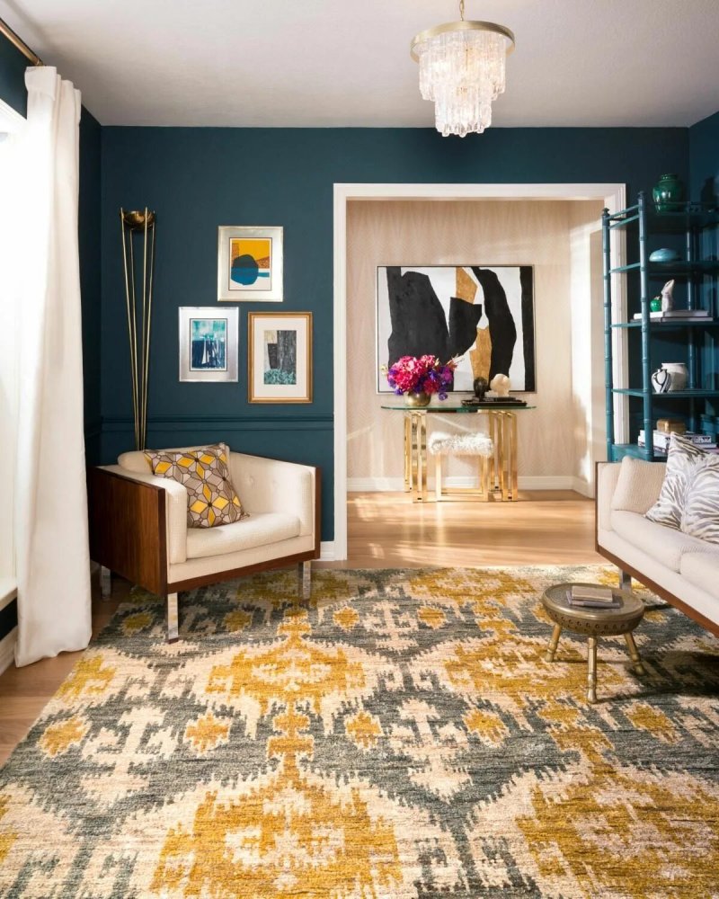 Ковер gray and yellow rug