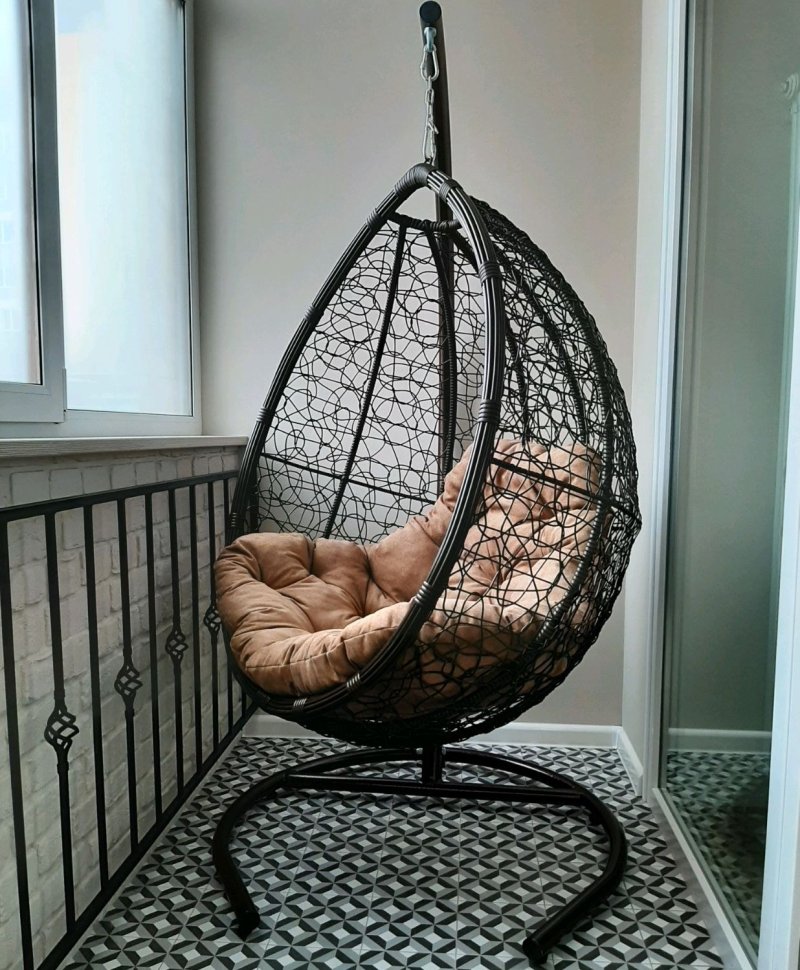 Подвесное кресло из ротанга