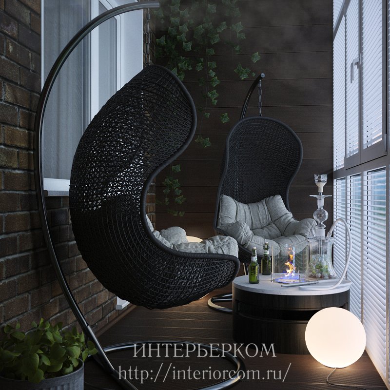 Подвесное кресло на балкон