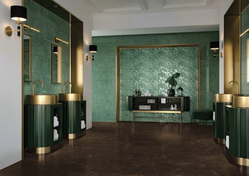 Плитка green malachite