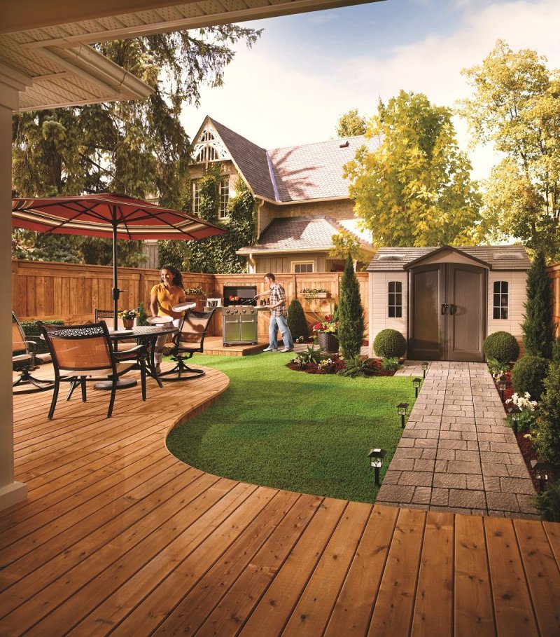 Backyard landscaping