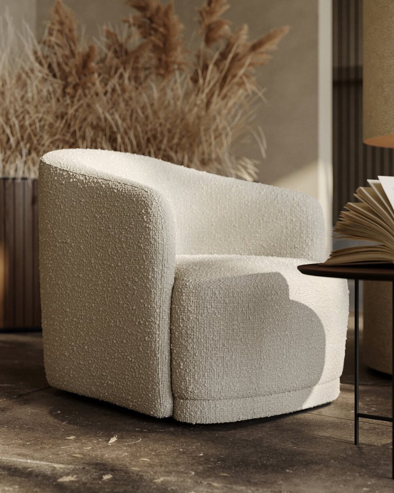Кресло milk boucle chair