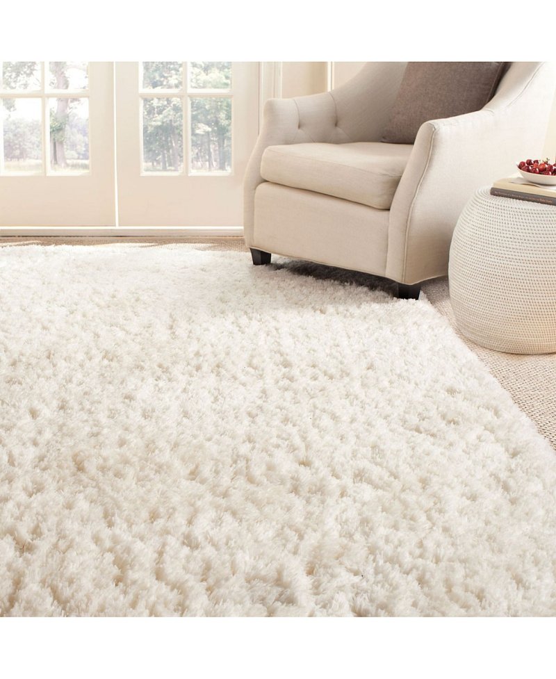 Ковер luxury shaggy white