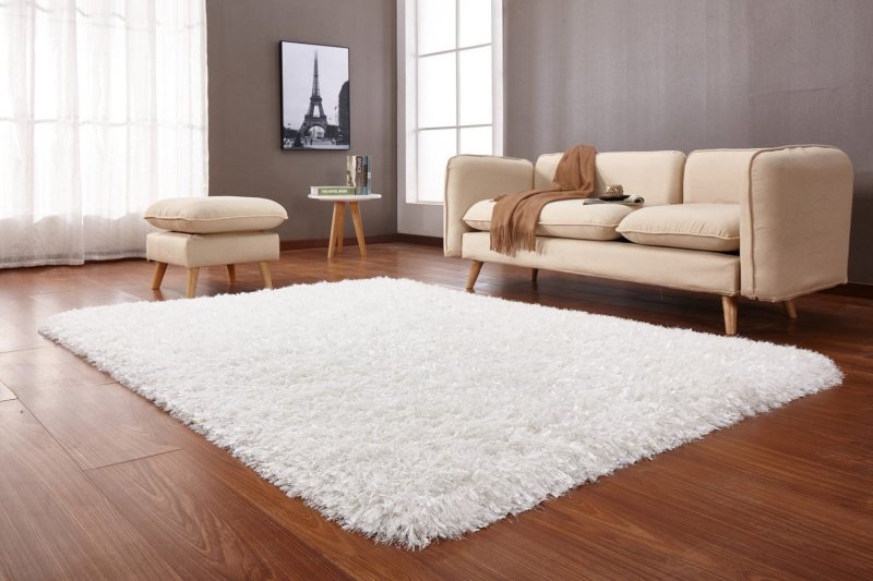 Ковёр luxury shaggy white
