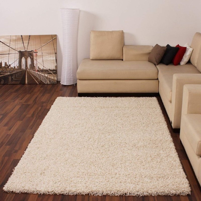 Ковер luxury shaggy white