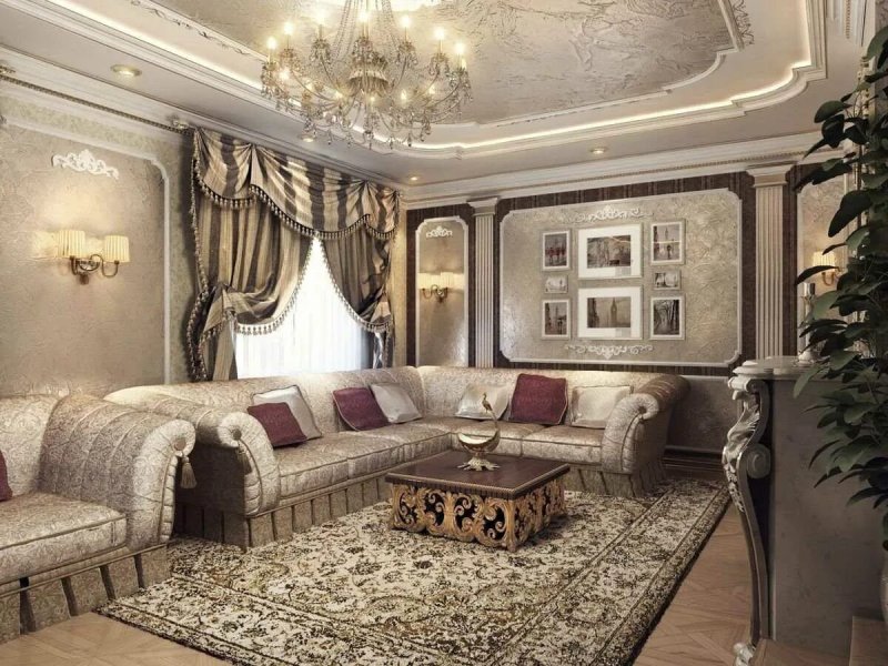 Интерьер гостиной в классическом стиле