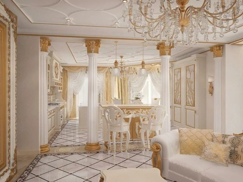 Гостиная ампир барокко