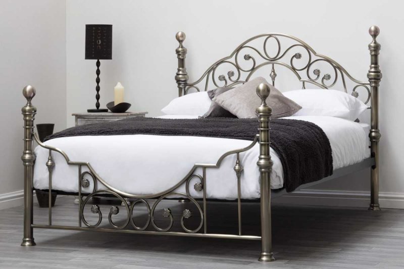Кровать crystal antique brass