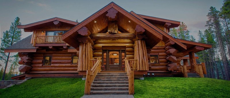 Дом скандинавия из оцилиндрованного бревна