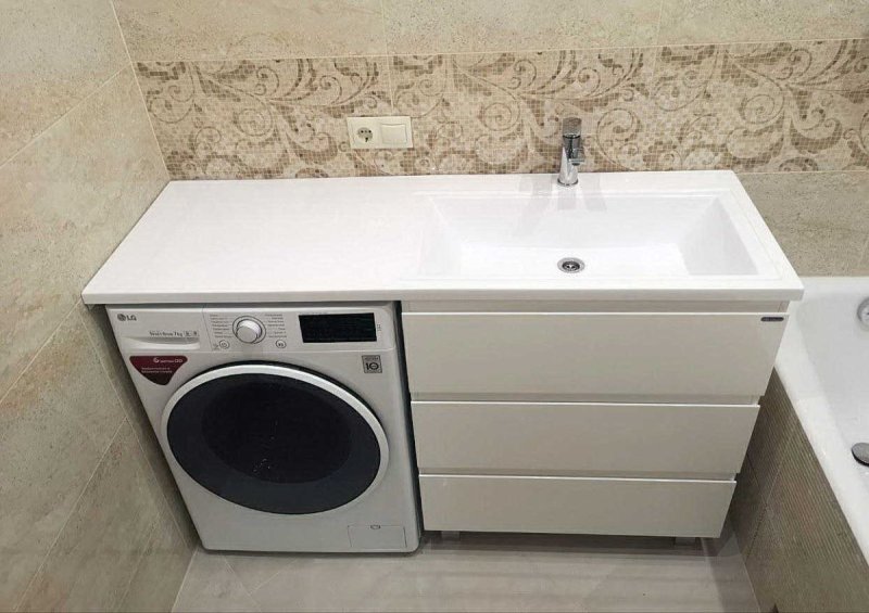 Столешница с раковиной под стиральную машину