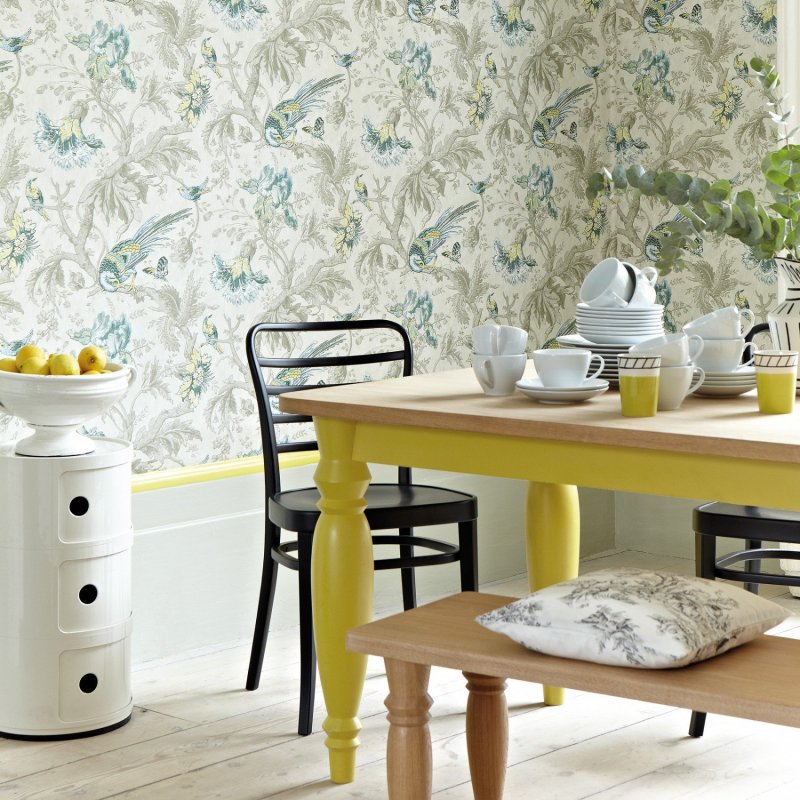 Обои little greene archive trails в интерьере