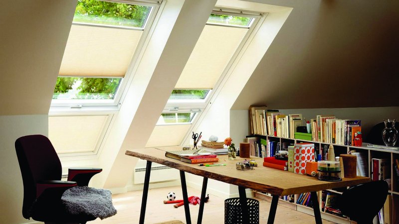 Штора для мансардных окон velux