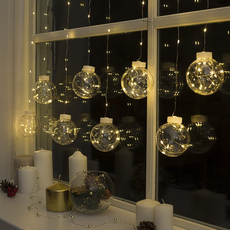Гирлянда бахрома luazon lighting шарики