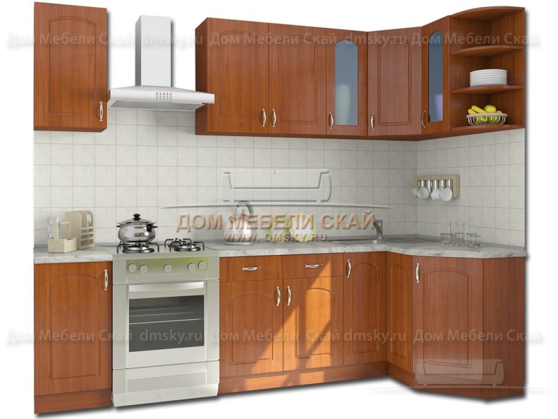 Кухня трапеза классика угловая 1200х2100
