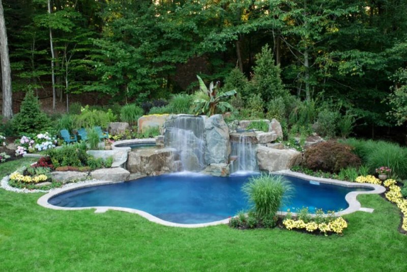 Swimming pool landscaping
