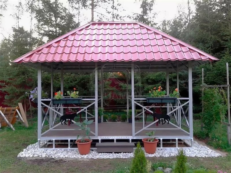 Беседка из металлопрофиля