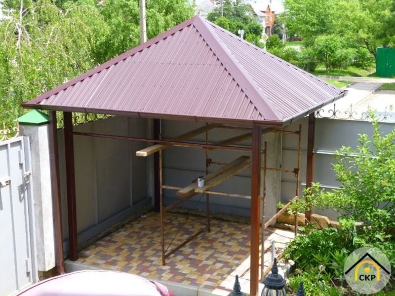 Беседка с металлопрофиля