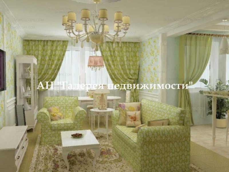 Гостиная в фисташковом цвете