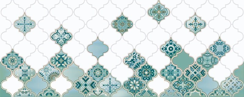 Плитка настенная azori calypso aquamarine 201х505