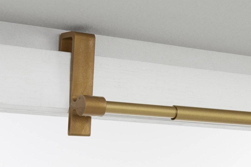 Brass double curtain rod