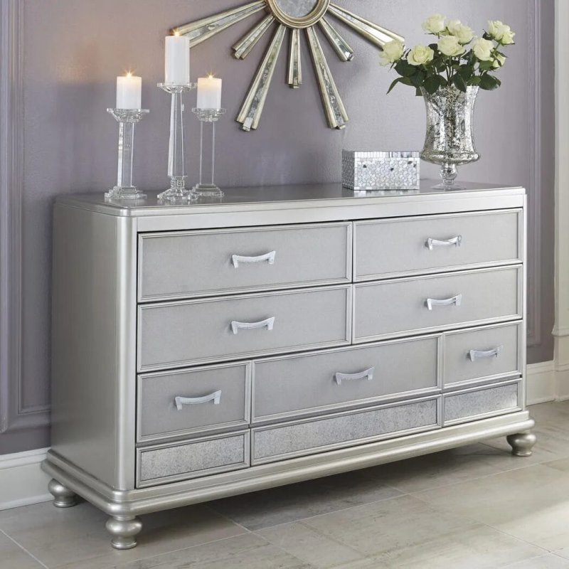 Комод coralayne b65046 silver высокий