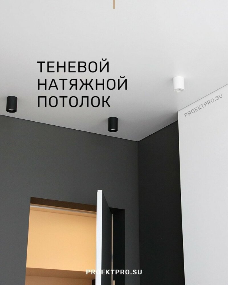 Теневой натяжной потолок