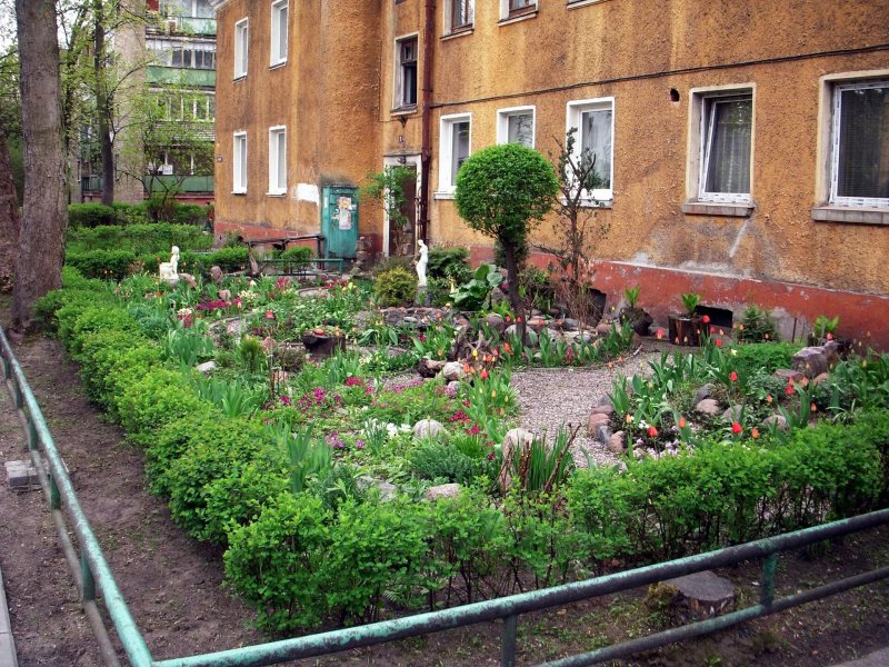 Палисадник в московском дворе