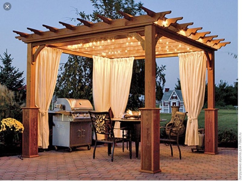 Wooden gazebo беседки