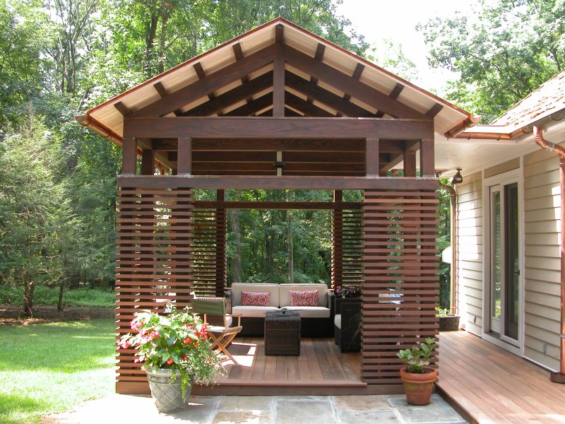 Wooden gazebo беседки